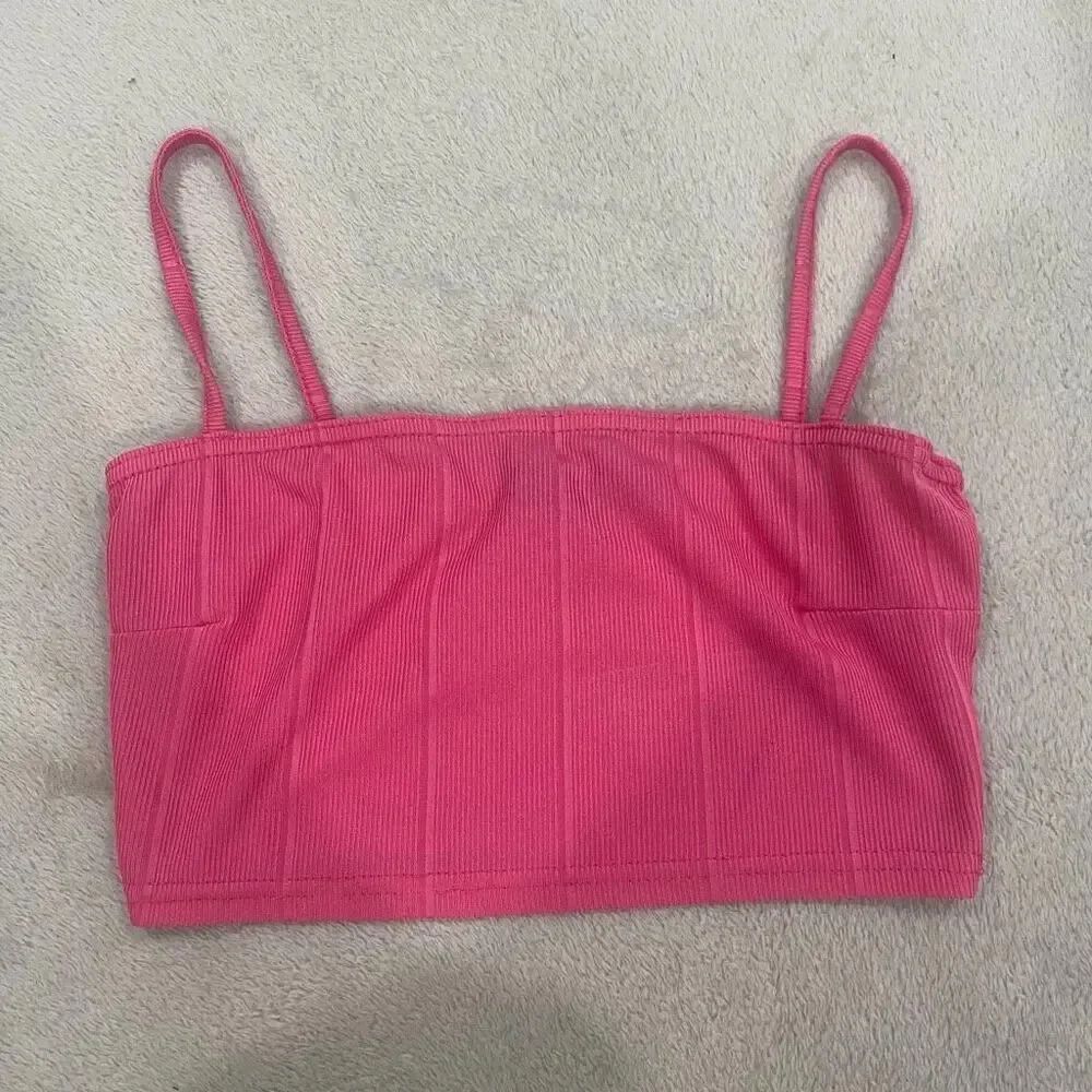 PrettyLittleThing Pink Crop Top Size 6